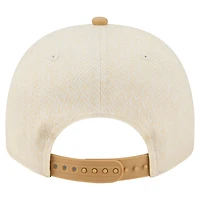 Men's New Era  Cream Houston Astros Herringbone 9FIFTY A-Frame Snapback Hat