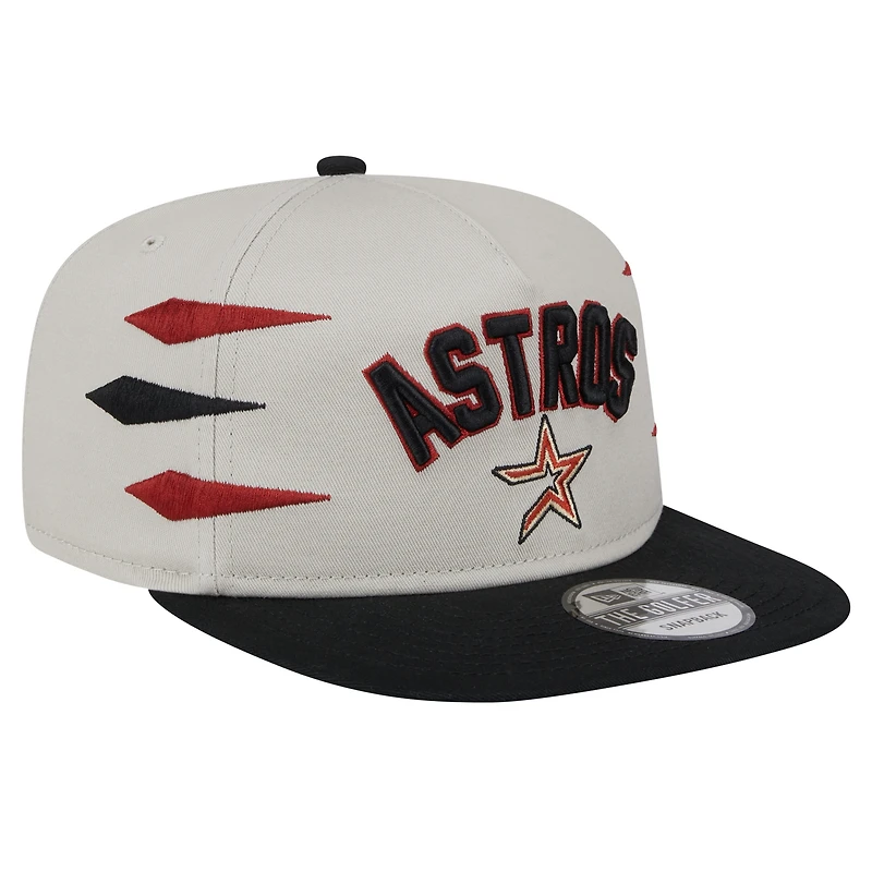 Casquette snapback Iron Golfer Houston Astros de New Era pour homme, couleur crème