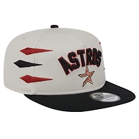 Casquette snapback Iron Golfer Houston Astros de New Era pour homme, couleur crème