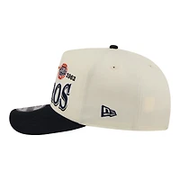 Men's New Era Cream Houston Astros Throwback Tri-Hit A-Frame 9FIFTY Adjustable Hat