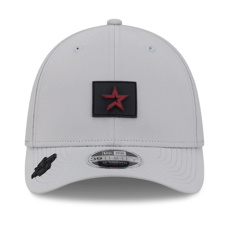 Casquette New Era Flex grise Houston Astros 2026 Clubhouse Alternate 39THIRTY pour homme