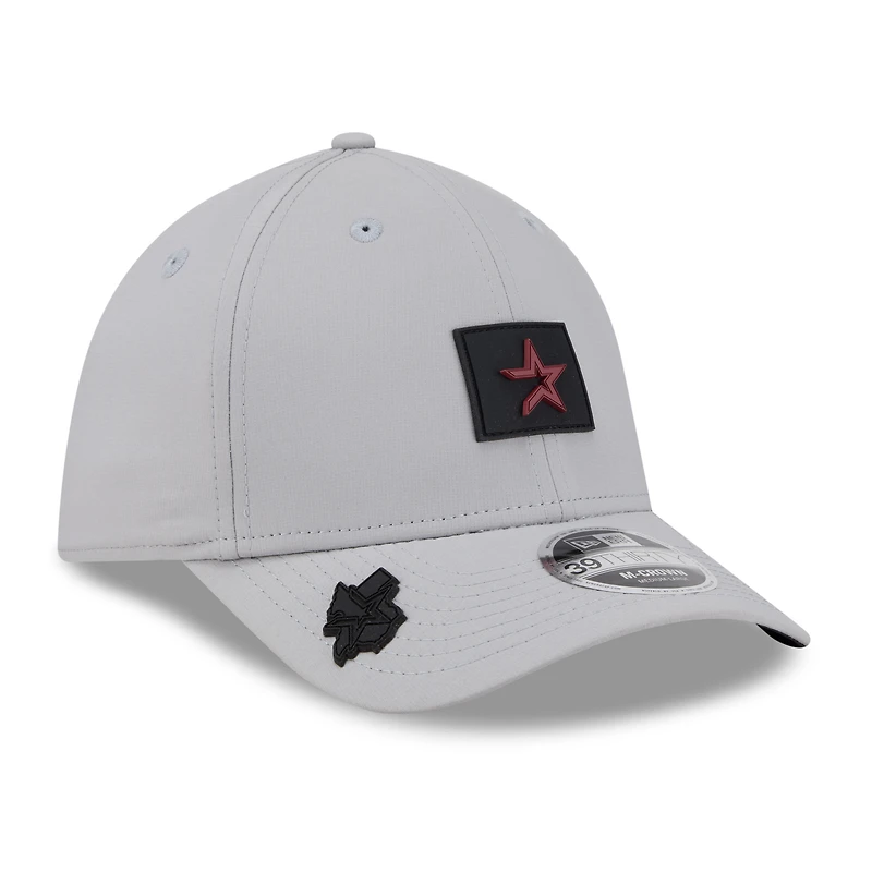 Men's New Era  Gray Houston Astros 2026 Clubhouse Alternate 39THIRTY Flex Hat