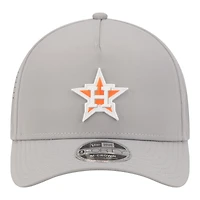 Casquette ajustable New Era grise Houston Astros Micro Logo 9FORTY M-Crown A-Frame pour homme