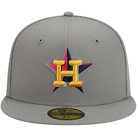 Men's New Era  Gray Houston Astros Multi Color Pack 59FIFTY Fitted Hat