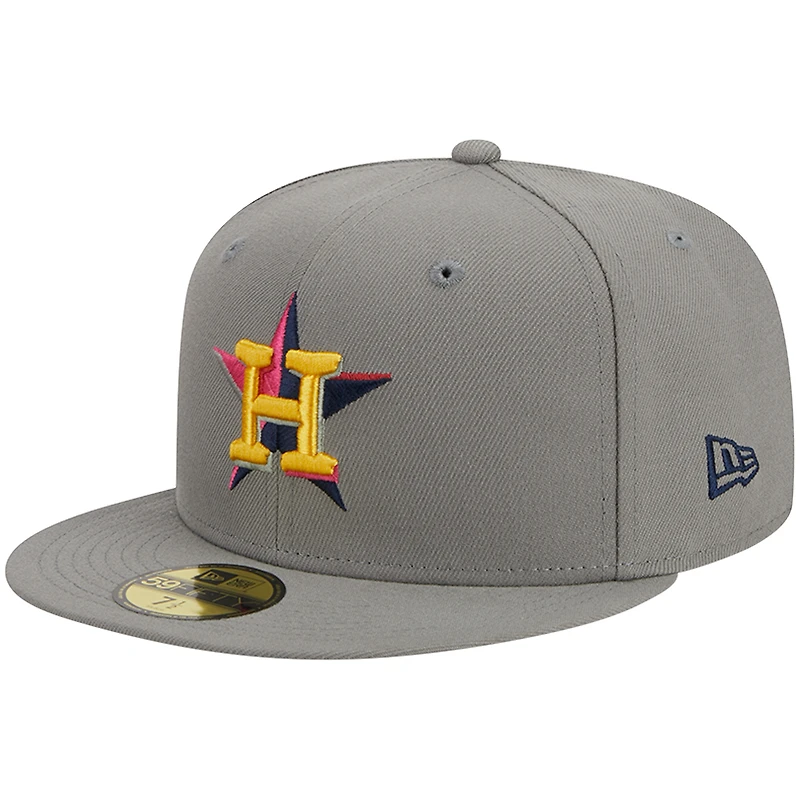 Men's New Era  Gray Houston Astros Multi Color Pack 59FIFTY Fitted Hat