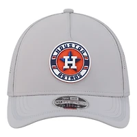 Men's New Era Gray Houston Astros Patch 39THIRTY A-Frame M-Crown Perforated Flex Hat