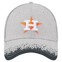 Men's New Era Gray Houston Astros Visor Paint Splatter 39THIRTY Flex Hat