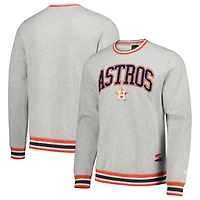 Sweat-shirt classique Throwback des Astros de Houston gris chiné New Era pour hommes