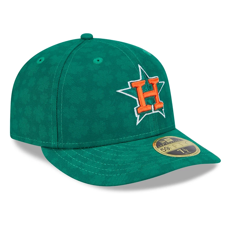Men's New Era Kelly Green Houston Astros St. Patrick's Day Low Profile 59FIFTY Fitted Hat