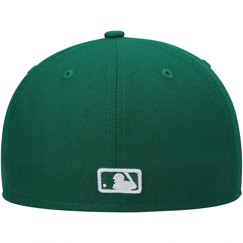 Casquette ajustée 59FIFTY Kelly Green Houston Astros pour homme New Era avec logo blanc
