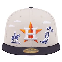 Men's New Era  Khaki Houston Astros City Icon 59FIFTY Fitted Hat