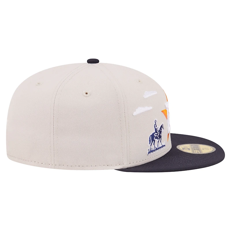 Men's New Era  Khaki Houston Astros City Icon 59FIFTY Fitted Hat