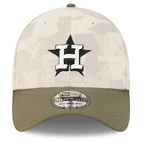 Men's New Era Light Beige/Olive Houston Astros 2025 Armed Forces Day 39THIRTY Flex Hat