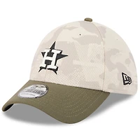 Men's New Era Light Beige/Olive Houston Astros 2025 Armed Forces Day 39THIRTY Flex Hat