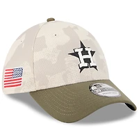 Casquette 39THIRTY Flex pour homme, beige clair/olive, Houston Astros 2025, Armed Forces Day, New Era