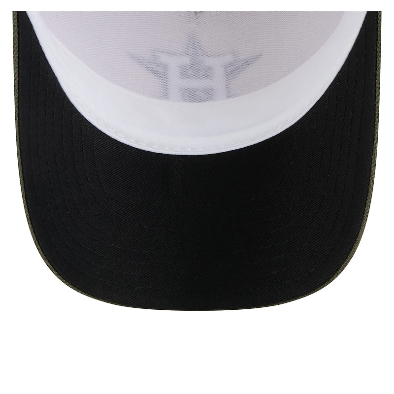 Men's New Era Light Beige/Olive Houston Astros 2025 Armed Forces Day 9FORTY M-Crown A-Frame Adjustable Hat
