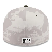Men's New Era Light Beige/Olive Houston Astros 2025 Armed Forces Day Low Profile 59FIFTY Fitted Hat