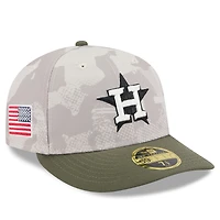 Casquette ajustée 59FIFTY basse pour homme, beige clair/olive, Houston Astros 2025 Armed Forces Day, New Era