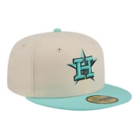 Men's New Era Turquoise/Charcoal Houston Astros Two-Tone Color Pack 59FIFTY Fitted Hat
