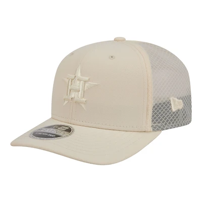 Men's New Era Light Beige Houston Astros Color Pack COOLERA 9SEVENTY Trucker Adjustable Hat