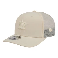Men's New Era Light Beige Houston Astros Color Pack COOLERA 9SEVENTY Trucker Adjustable Hat