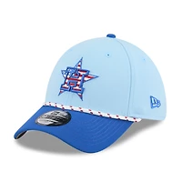 Casquette New Era 39THIRTY Flex bleu clair/bleu pour homme des Astros de Houston 2025, 4 juillet