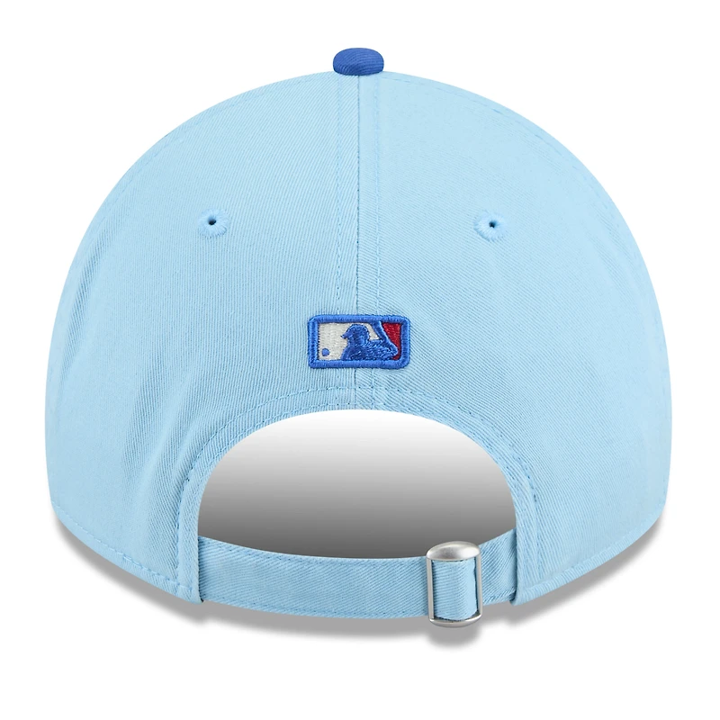 Casquette ajustable New Era 9TWENTY bleu clair/bleu pour homme, Houston Astros 2025, 4 juillet