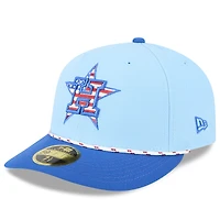Men's New Era Light Blue/Blue Houston Astros 2025 Fourth of July Low Profile 59FIFTY Fitted Hat