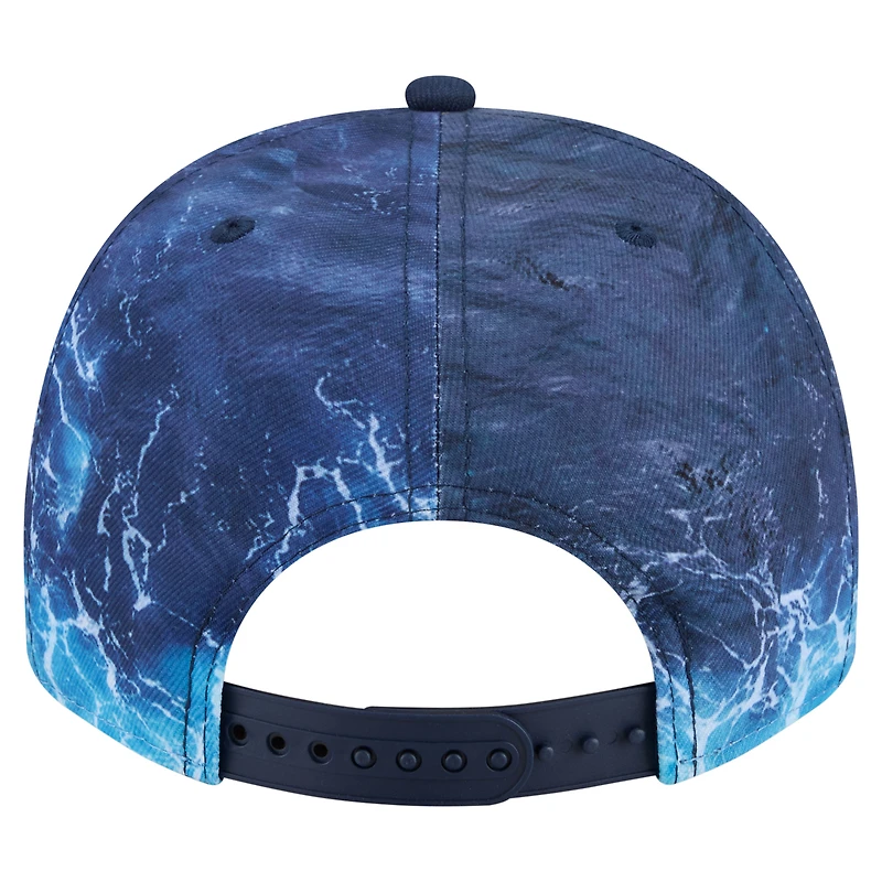 Men's New Era  Light Blue Houston Astros Deep Water Pre-Curved 9FIFTY A-Frame Snapback Hat