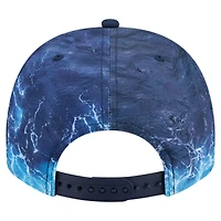 Men's New Era  Light Blue Houston Astros Deep Water Pre-Curved 9FIFTY A-Frame Snapback Hat