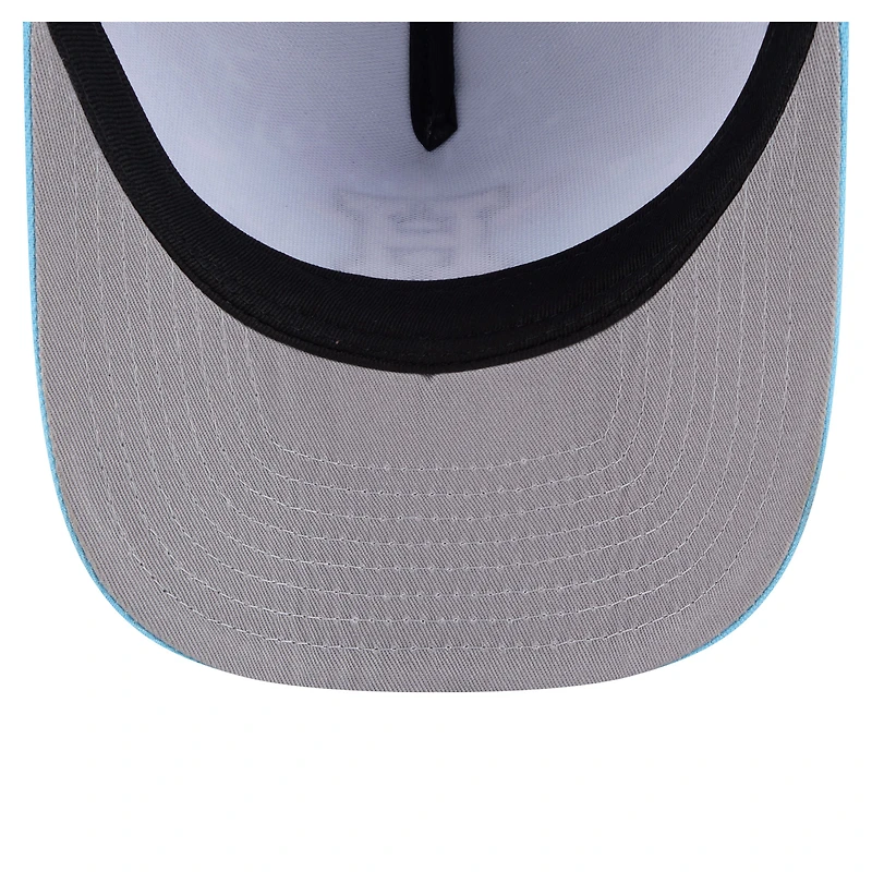 Men's New Era  Light Blue Houston Astros Deep Water Pre-Curved 9FIFTY A-Frame Snapback Hat