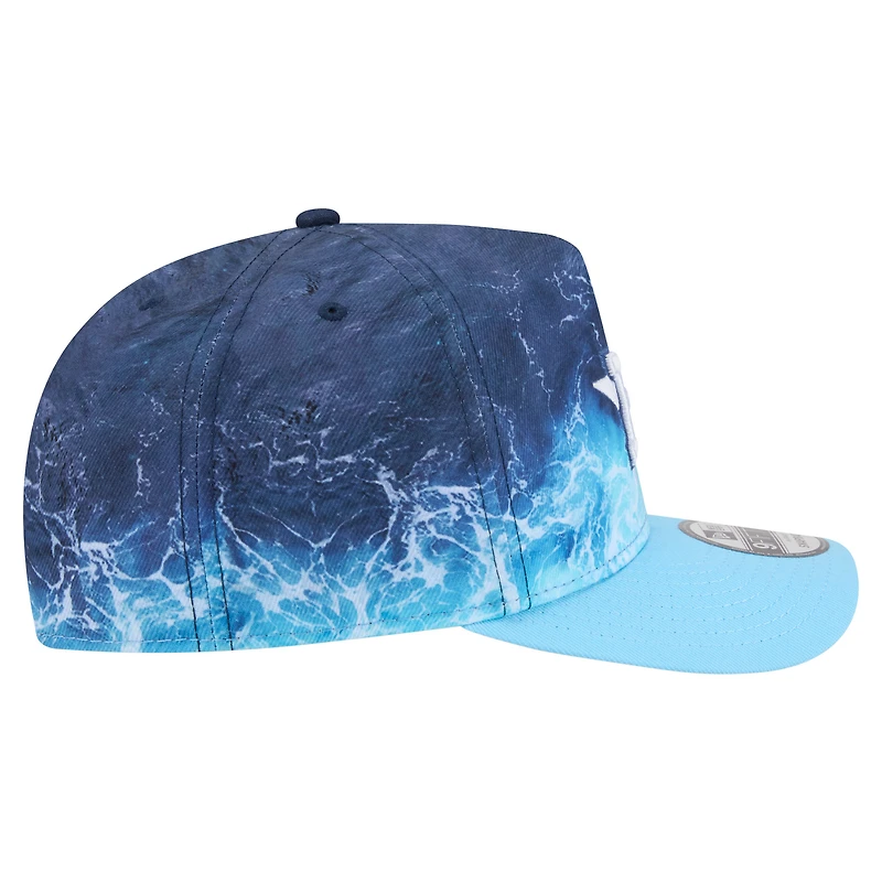 Casquette snapback New Era bleu clair Houston Astros Deep Water Pre-Curved 9FIFTY pour homme