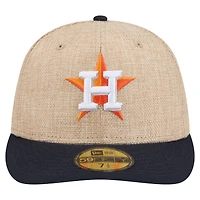 Men's New Era  Natural/Navy Houston Astros Twine 59FIFTY Fitted Hat