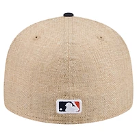 Casquette ajustée New Era 59FIFTY pour homme, coloris naturel/marine