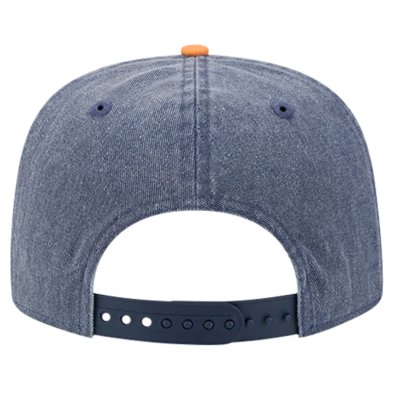 Men's New Era Navy/Orange Houston Astros 1986 MLB All-Star Game Pigment Dye Golfer Snapback Hat