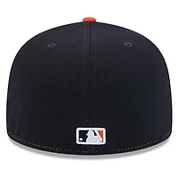 Casquette ajustée MLB Clubhouse 59FIFTY 2025 Houston Astros New Era bleu marine/orange pour homme
