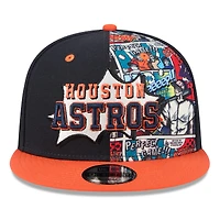 Casquette snapback 9FIFTY MLB Diamond Hero Edition 2025 des Astros de Houston, bleu marine/orange, New Era pour homme