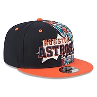 Casquette snapback 9FIFTY MLB Diamond Hero Edition 2025 des Astros de Houston, bleu marine/orange, New Era pour homme