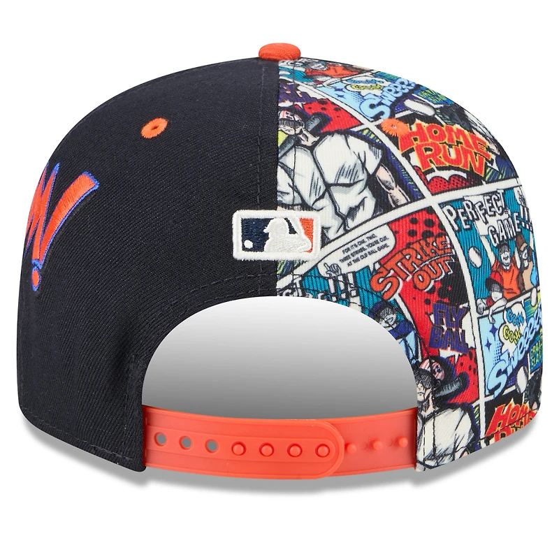 Casquette snapback 9FIFTY MLB Diamond Hero Edition 2025 des Astros de Houston, bleu marine/orange, New Era pour homme