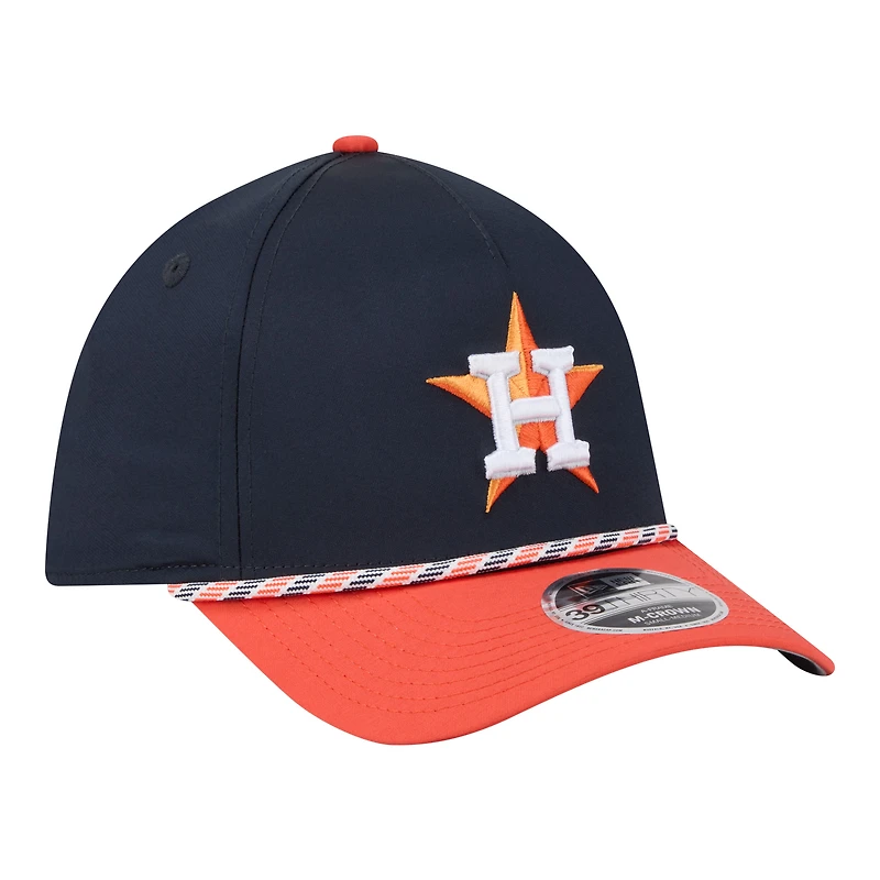 Men's New Era Navy/Orange Houston Astros Rope M-Crown A-Frame 39THIRTY Flex Hat