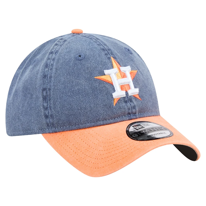 Casquette ajustable New Era bleu marine/orange Houston Astros Select 9TWENTY pour homme