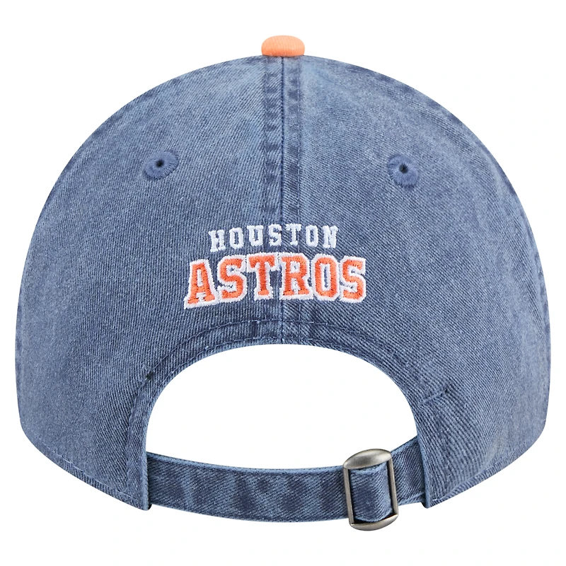 Casquette ajustable New Era bleu marine/orange Houston Astros Select 9TWENTY pour homme