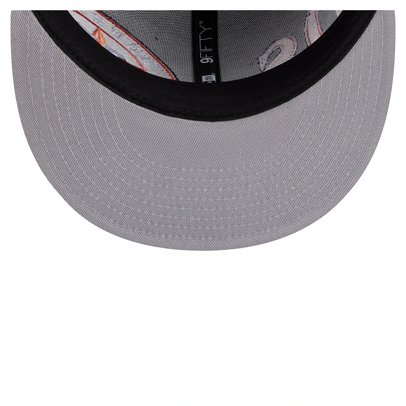 Men's New Era Navy/Orange Houston Astros Stretched Two-Tone 9FIFTY Adjustable Hat
