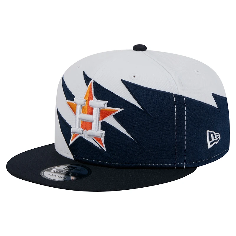 Men's New Era Navy/White Houston Astros Jagged 9FIFTY Snapback Hat
