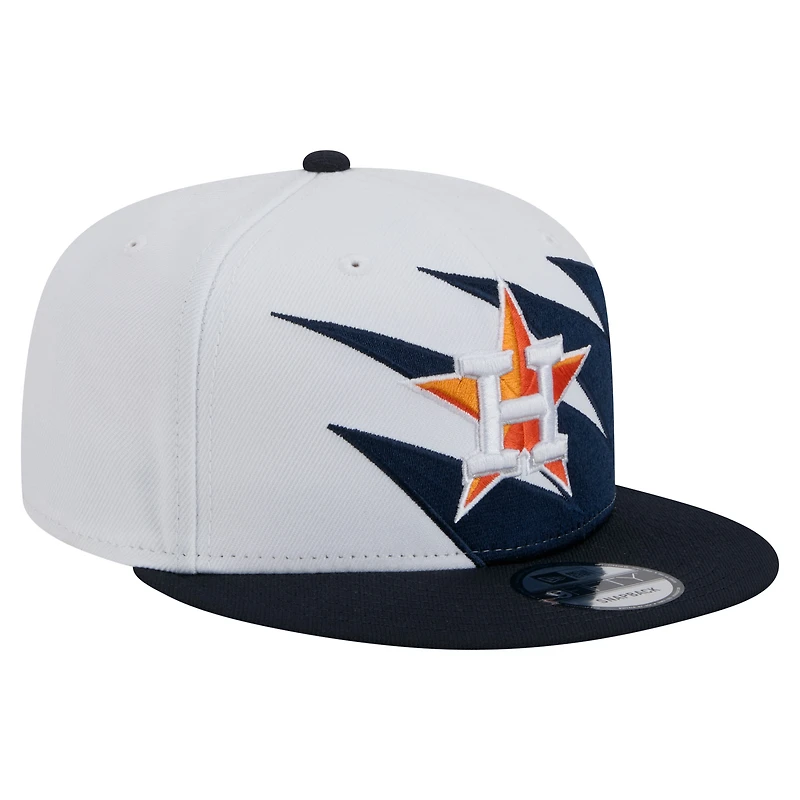 Men's New Era Navy/White Houston Astros Jagged 9FIFTY Snapback Hat