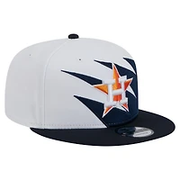 Men's New Era Navy/White Houston Astros Jagged 9FIFTY Snapback Hat