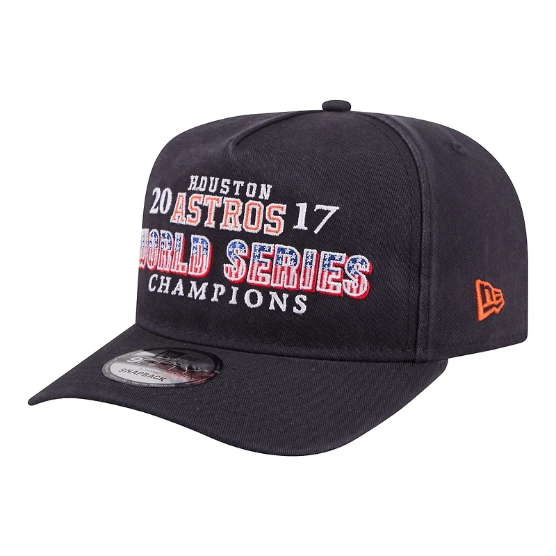 Casquette snapback New Era bleu marine Houston Astros, champions des World Series 2017, modèle Historic 9FIFTY A-Frame pour homme