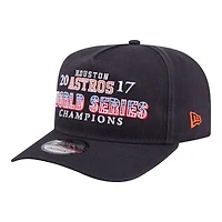 Casquette snapback New Era bleu marine Houston Astros, champions des World Series 2017, modèle Historic 9FIFTY A-Frame pour homme