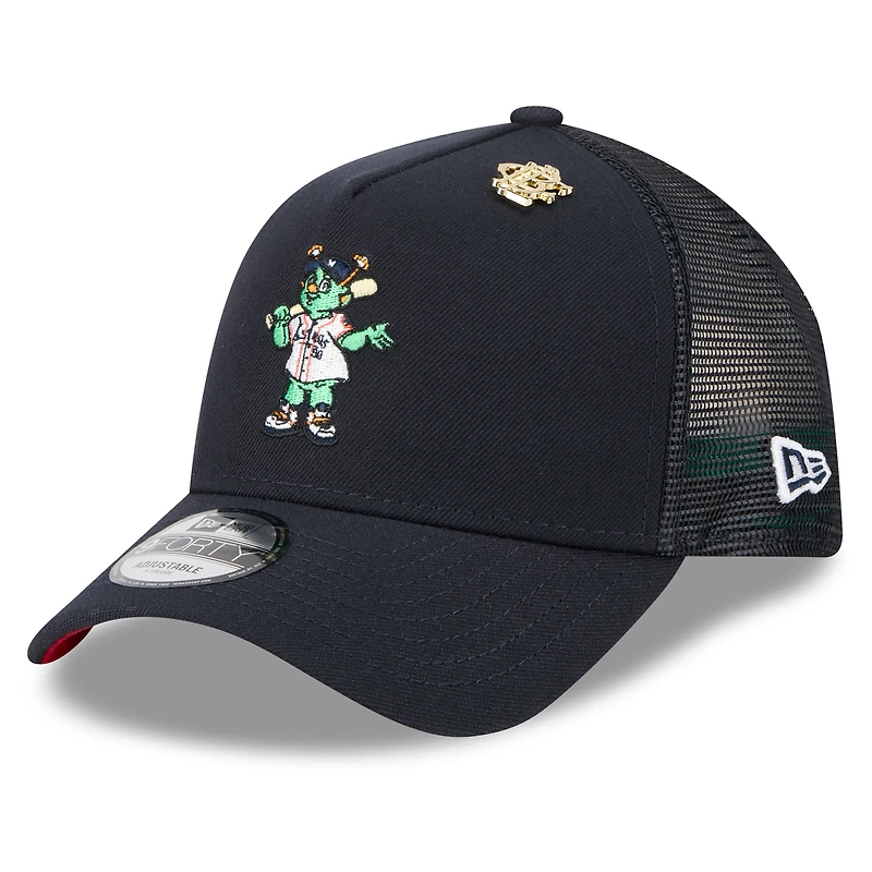 Casquette camionneur ajustable New Era 9FORTY bleu marine Houston Astros 2025 Big League Chew pour homme