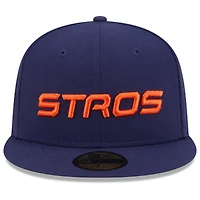 Men's New Era  Navy Houston Astros 2025 City Connect Fan Pack 59FIFTY Fitted Hat